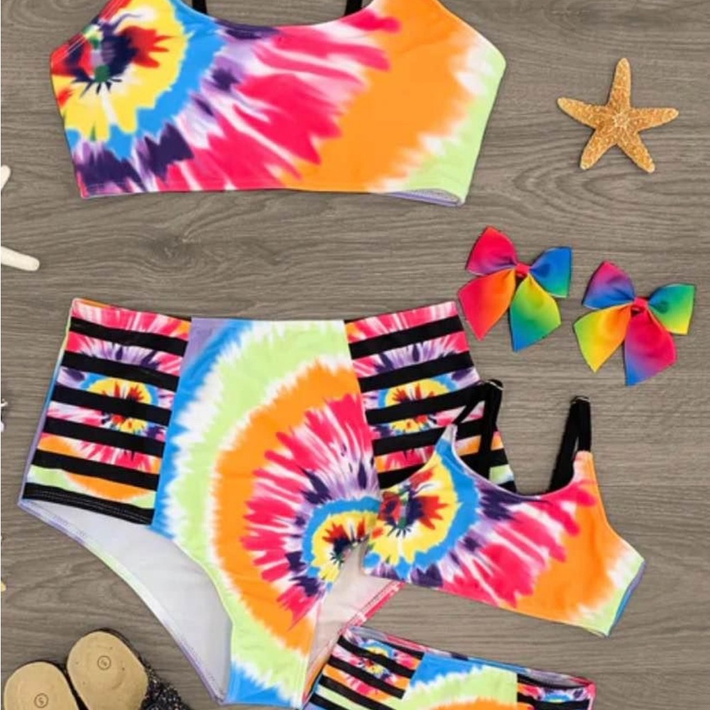 Colorful Tie-Dye Bikini Set